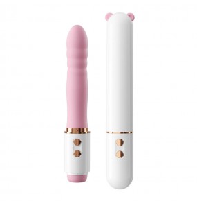 MizzZee - Little Bear Thrusting Suction Heated Wand (Chargeable - White)